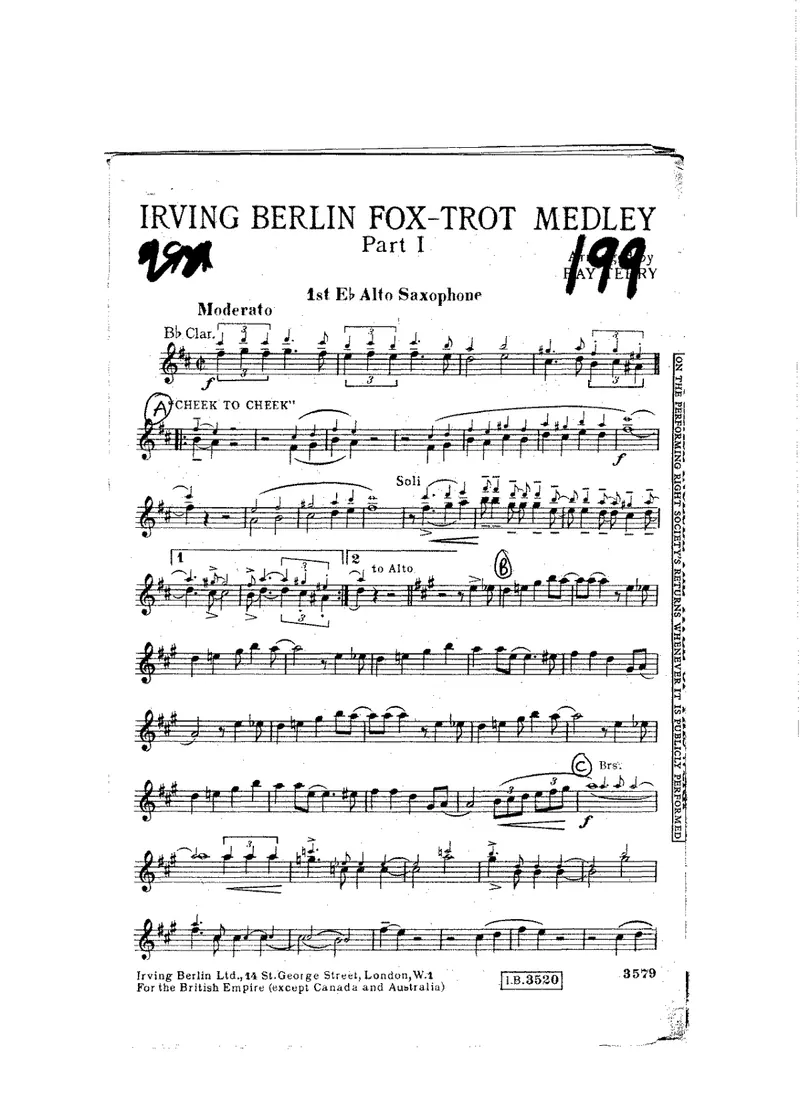 Irving Berlin Foxtrot Medley No score preview
