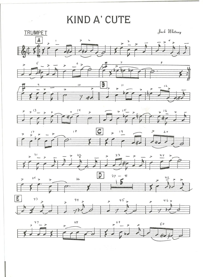 Kind A Cute score preview