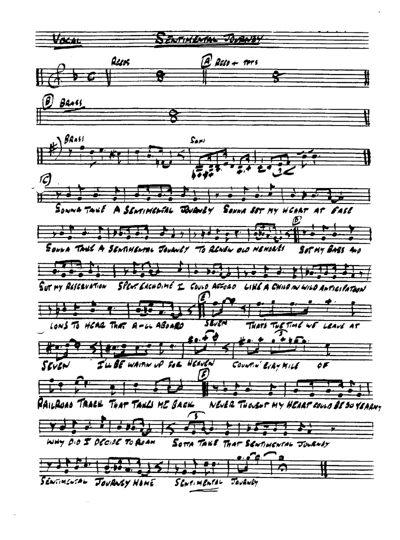 Sentimental Journey score preview