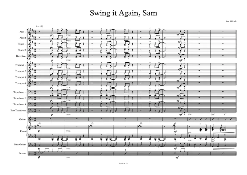 Swing It Again Sam score preview