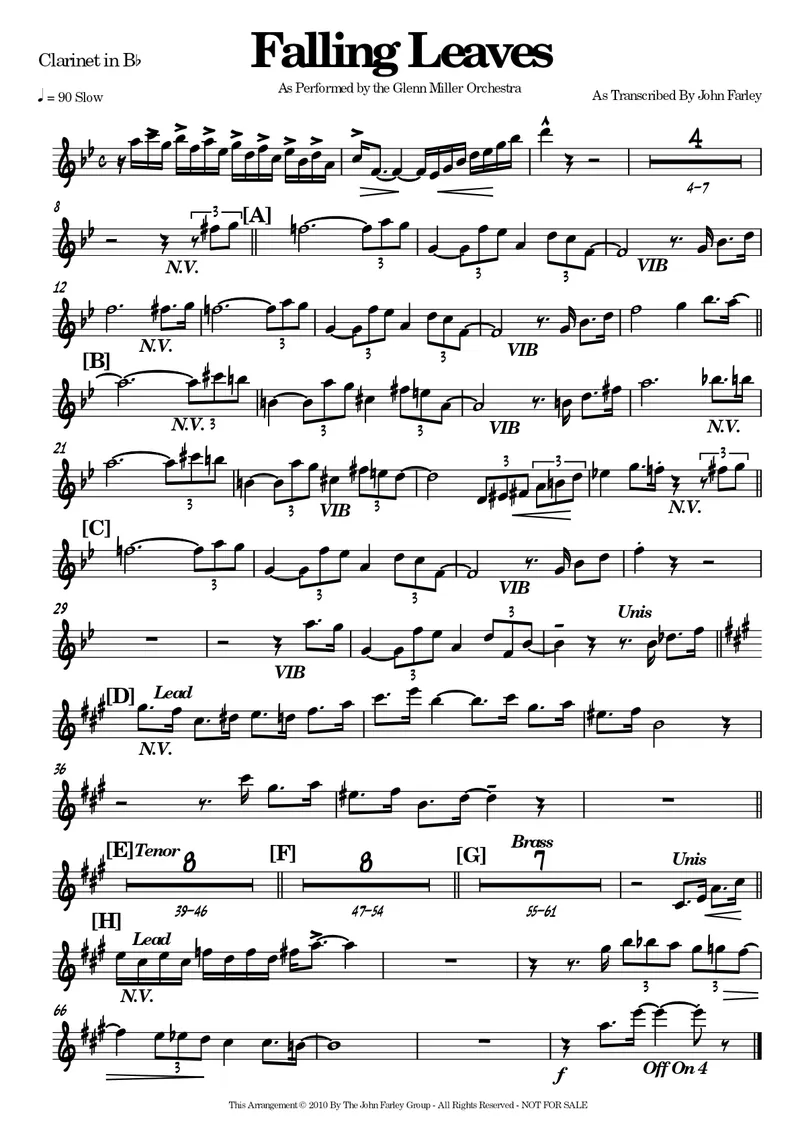 Falling Leaves score preview