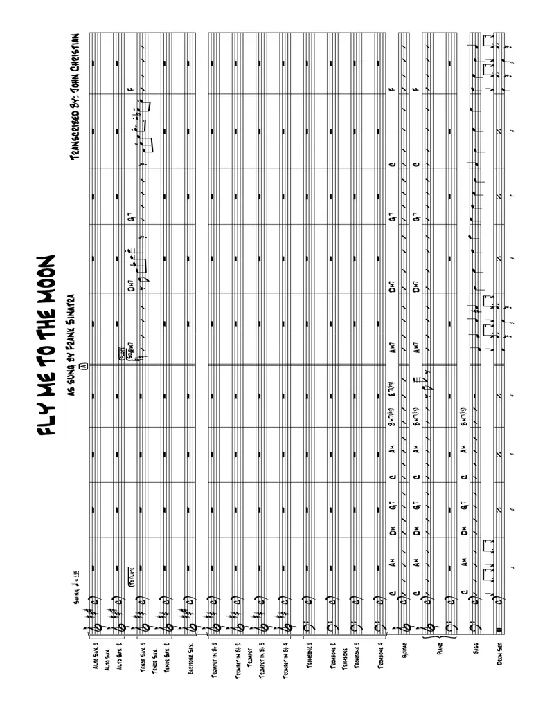 Fly Me To The Moon score preview