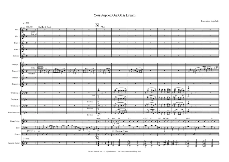 You Stepped Out Of A Dream score preview