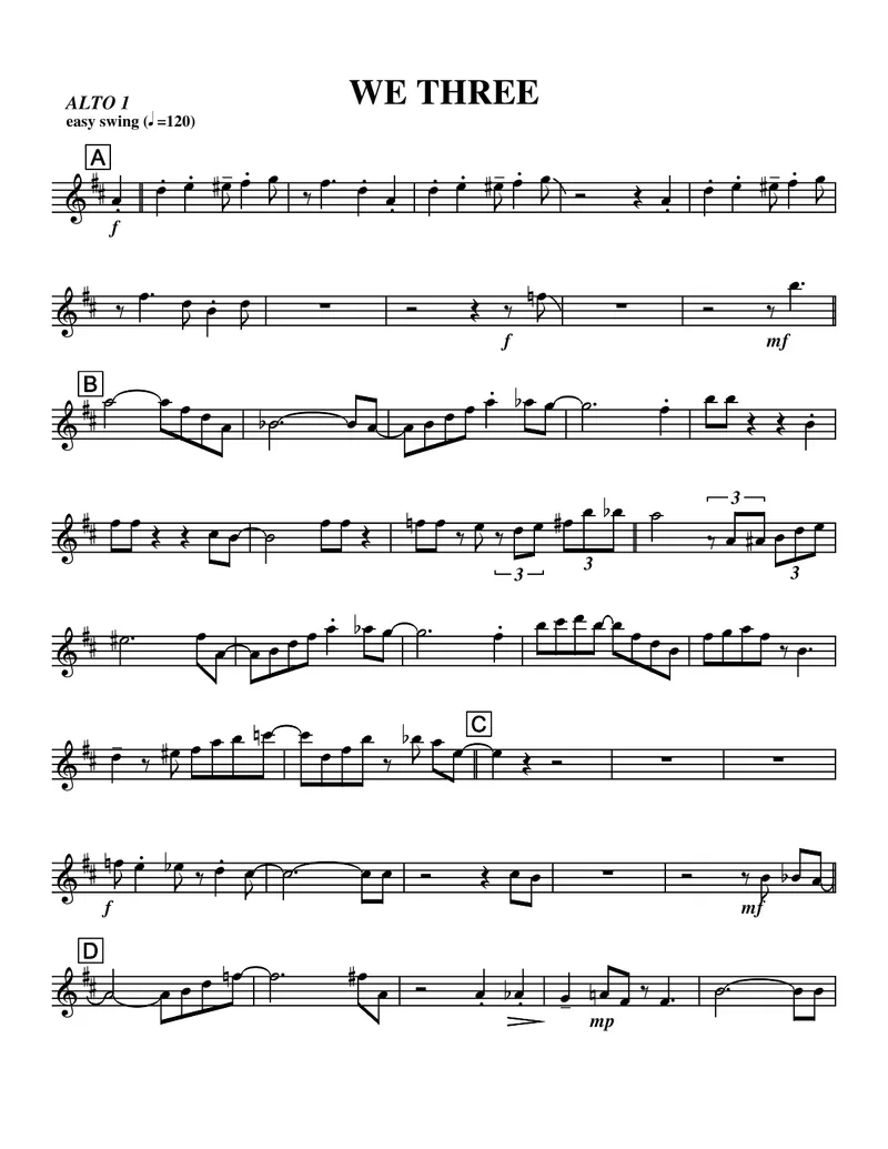We Three (Al Cohn) score preview