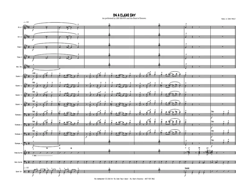 On A Clear Day score preview