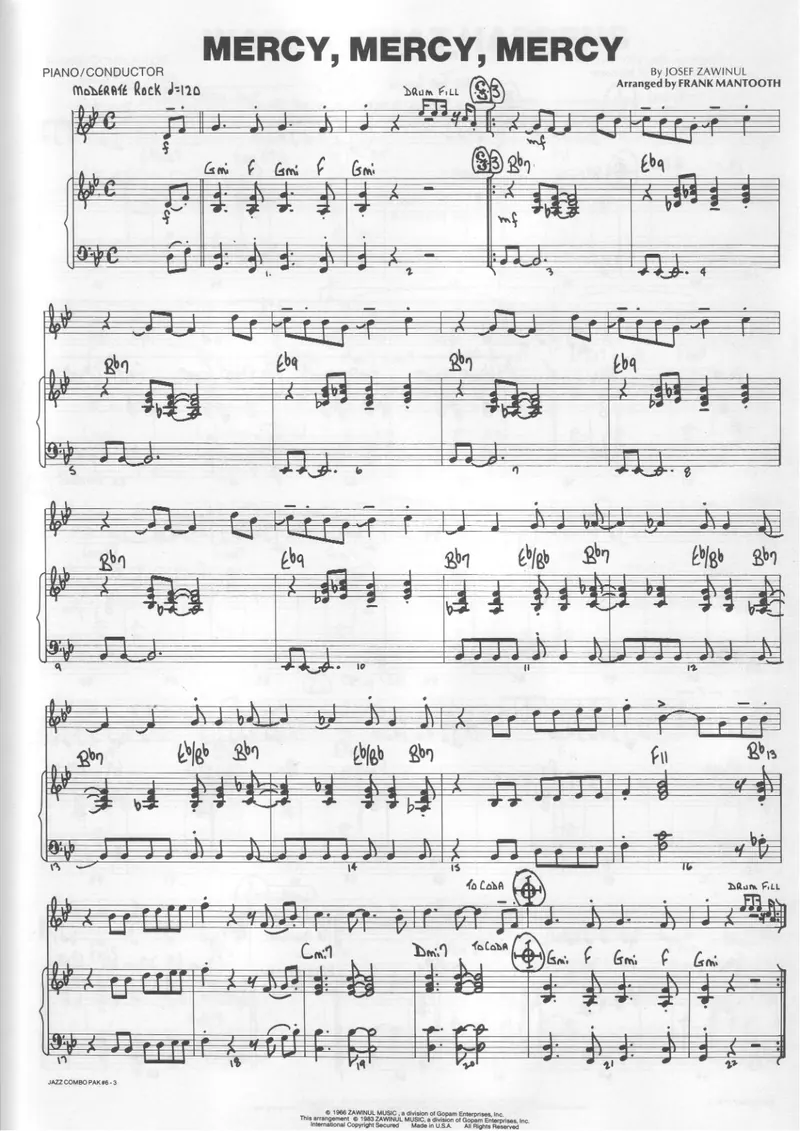 Mercy Mercy Mercy score preview