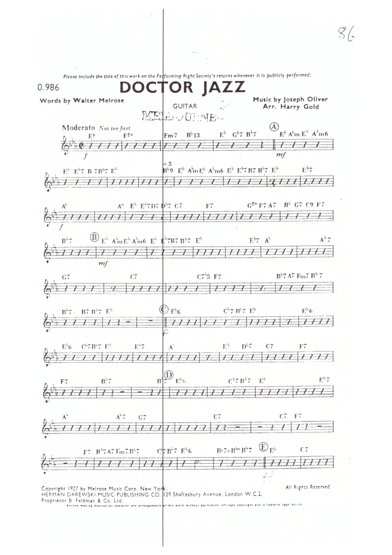 Doctor Jazz score preview