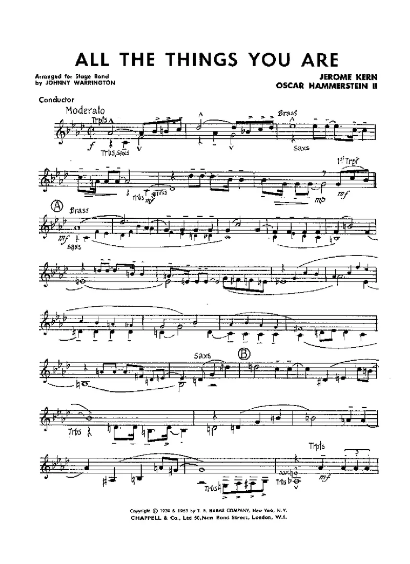All The Things You Are score preview
