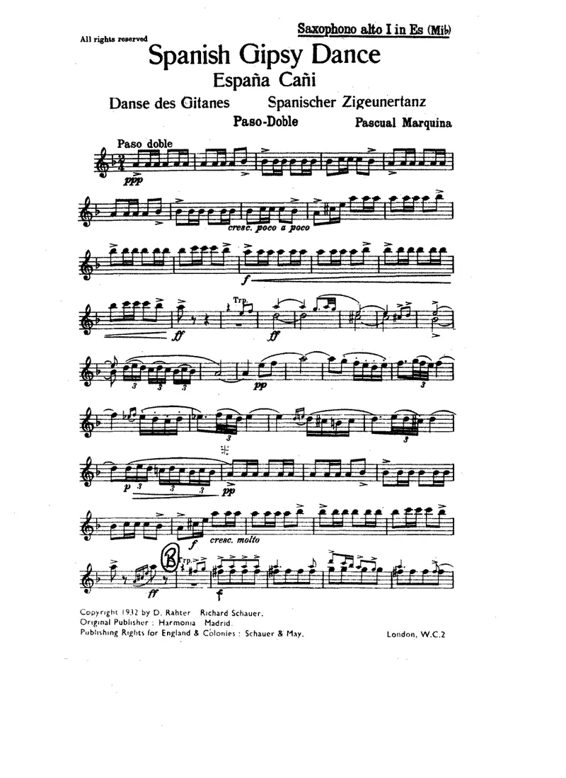 Spanish Gipsy Dance score preview