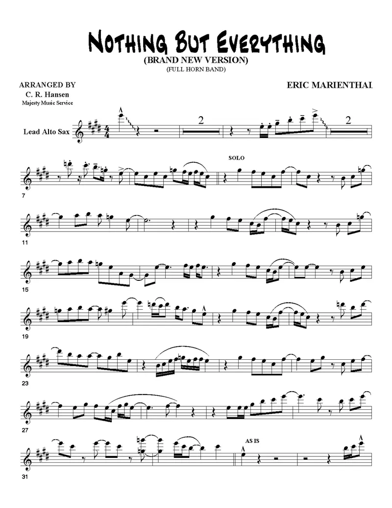 Nothing But Everything score preview