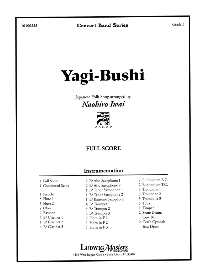 Yagi Bushi score preview