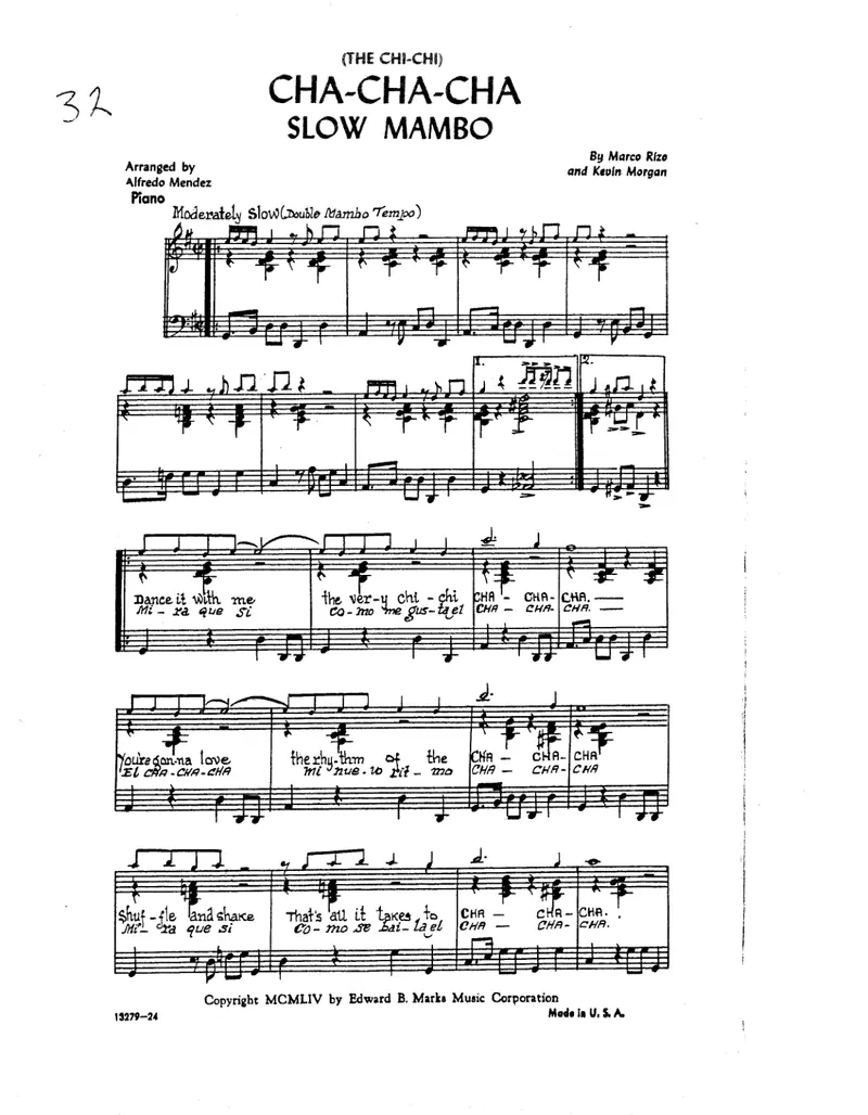 Cha Cha Cha score preview