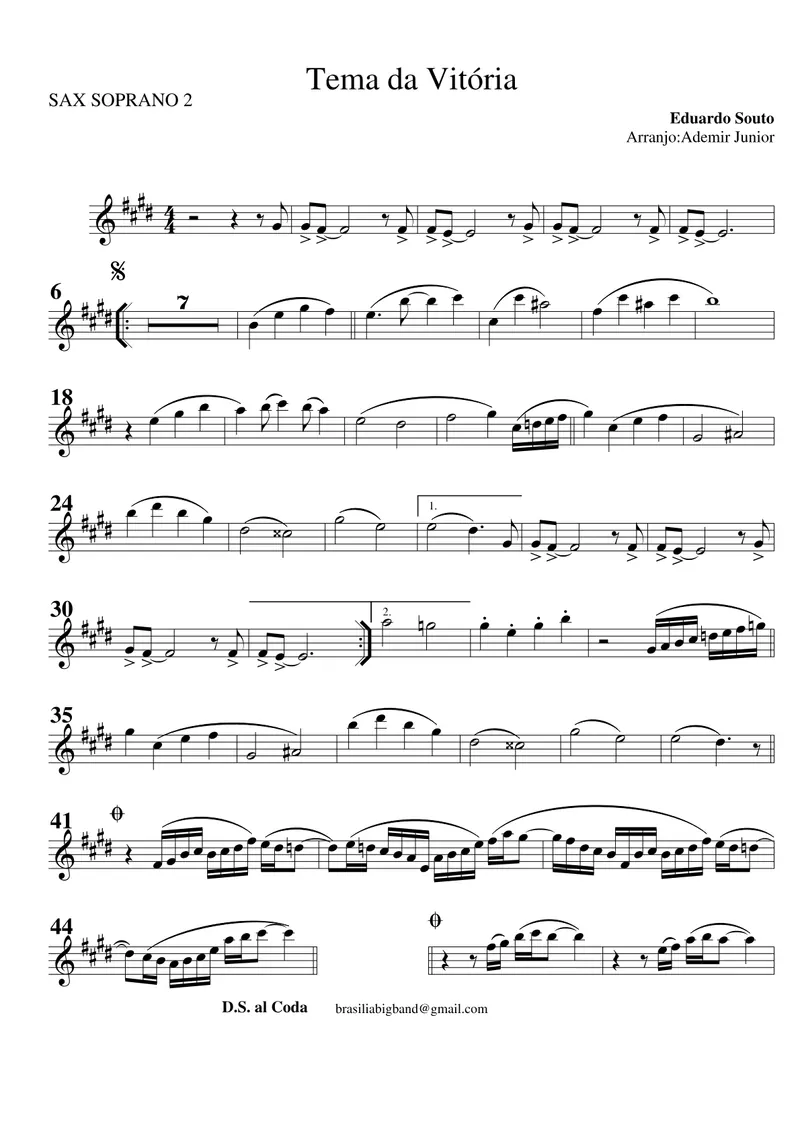 Tema Da Vitoria score preview