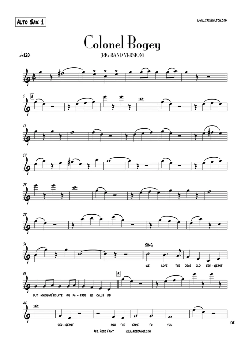 Colonel Bogey score preview