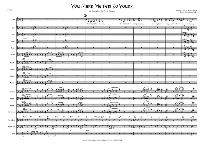 You Make Me Feel So Young score preview