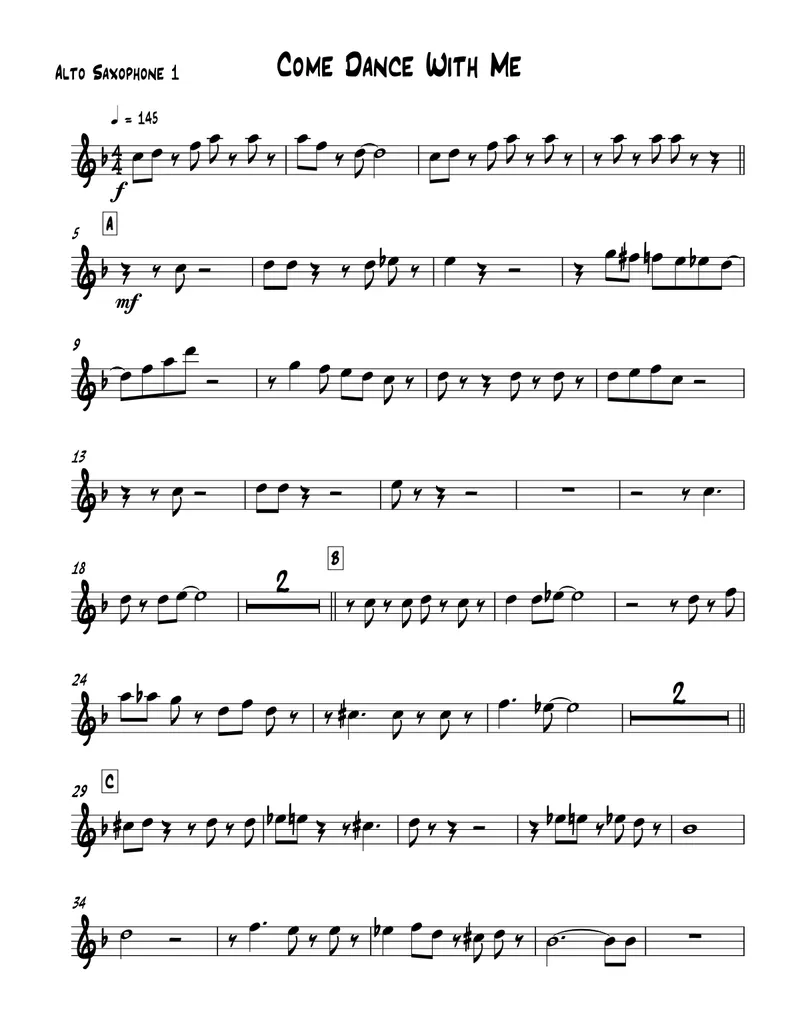 Come Dance With Me score preview