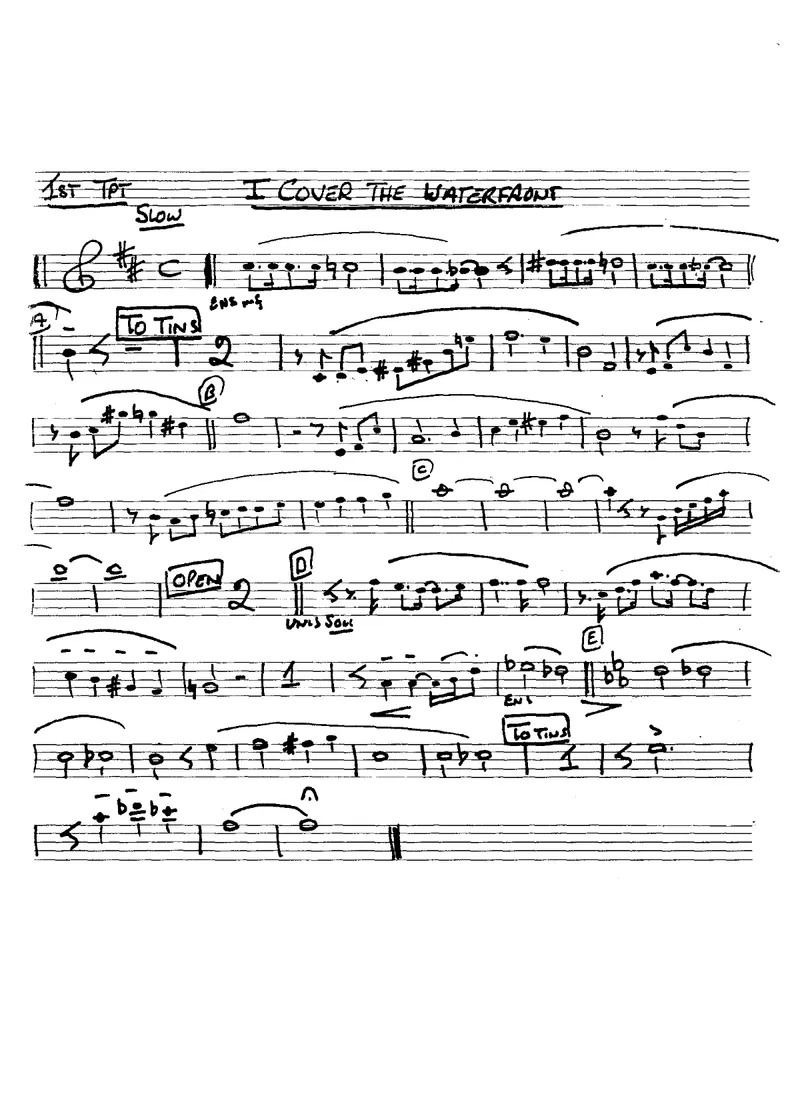 I Cover The Waterfront score preview