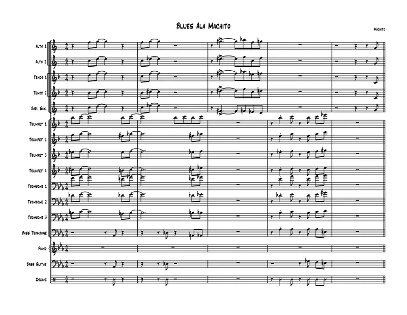 Blues Ala Machito score preview