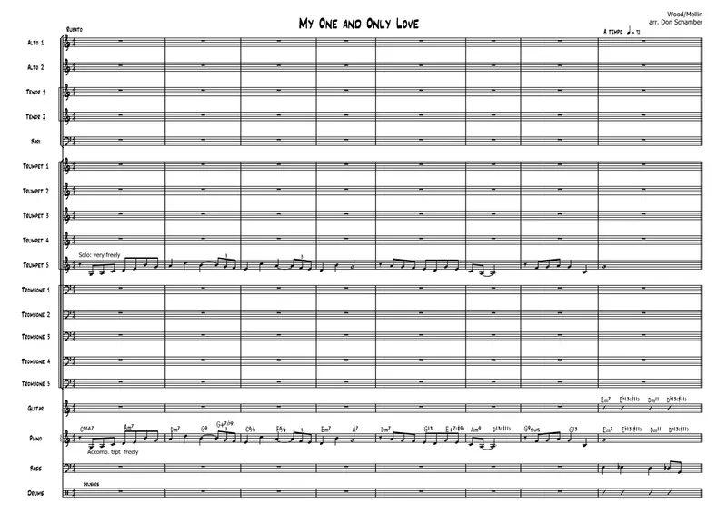 My One And Only Love score preview