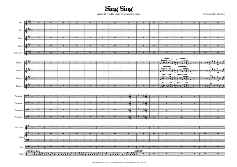 Sing Sing Sing score preview
