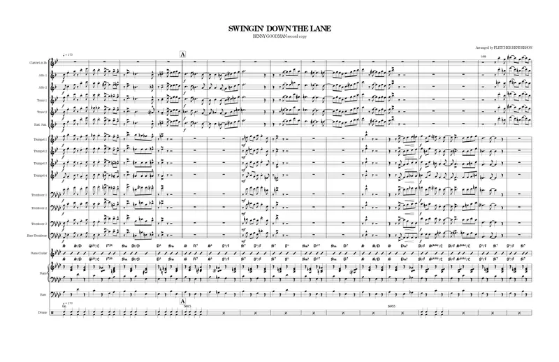 Swingin' Down The Lane score preview