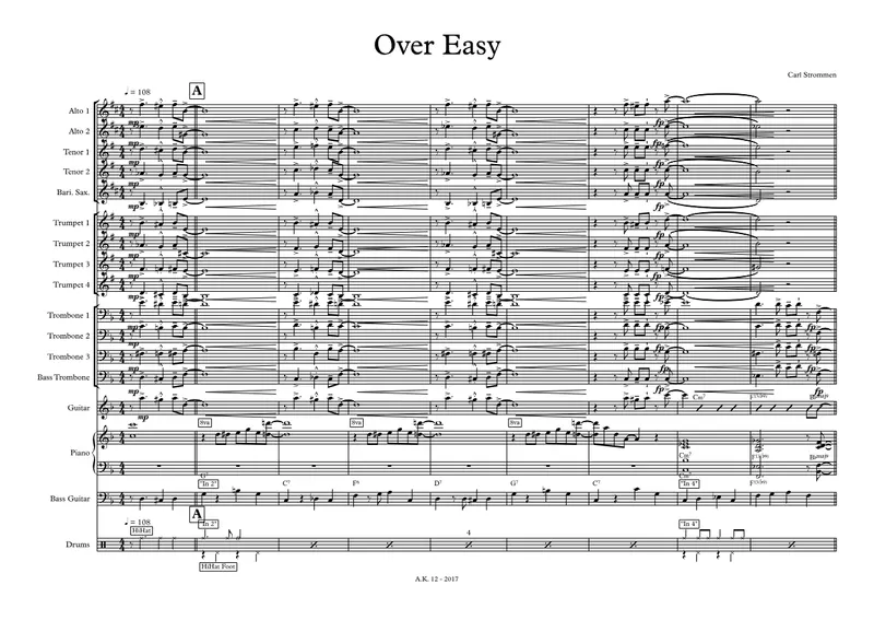 Over Easy score preview