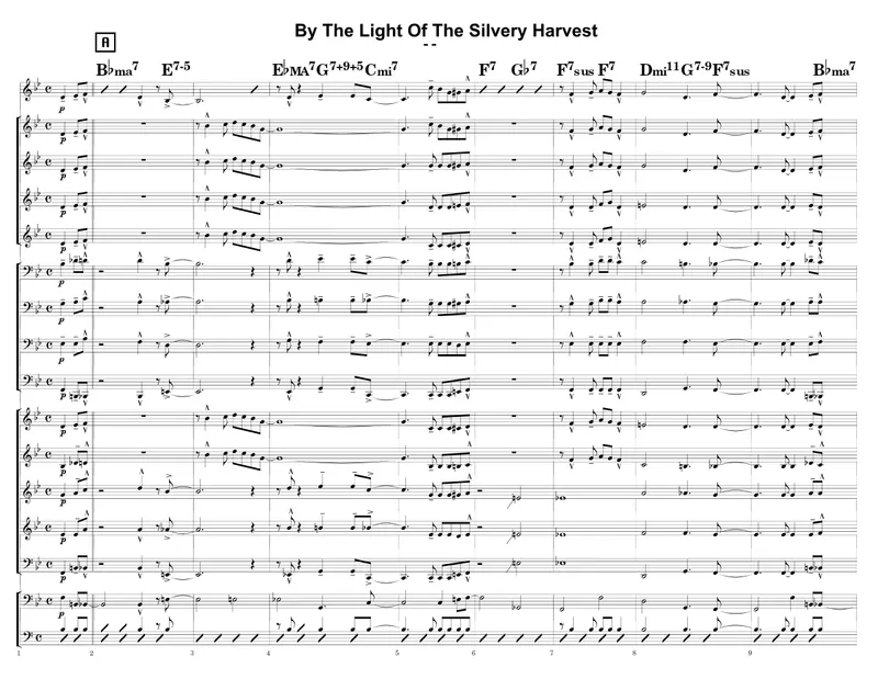 By The Light Of The Silvery Harvest score preview