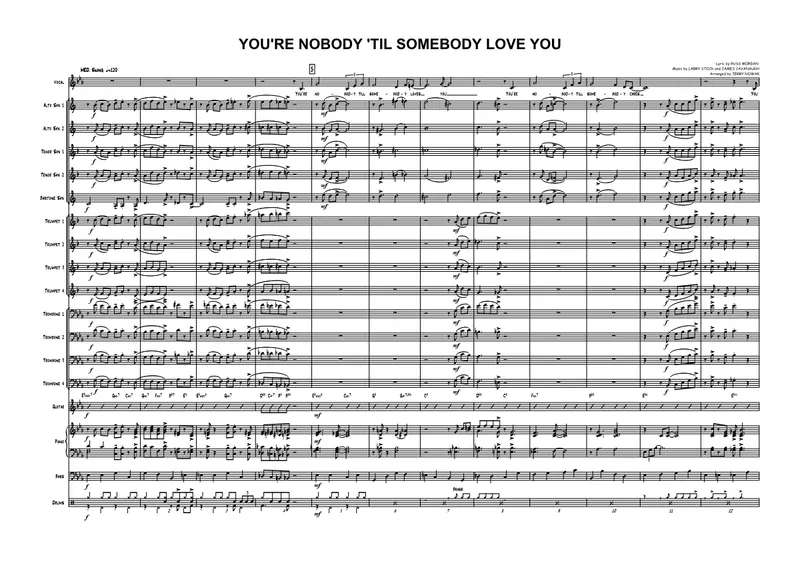 You're Nobody 'Til Somebody Love You score preview