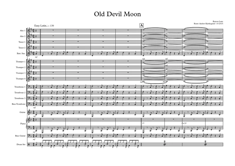 Old Devil Moon score preview