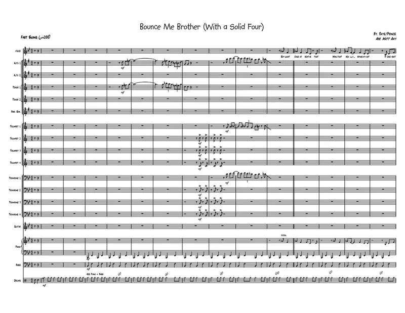 Bounce Me Brother score preview