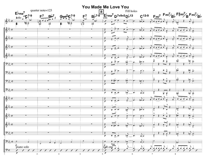 You Made Me Love You score preview