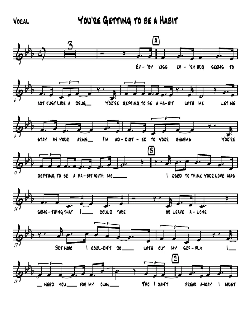 You're Getting To Be A Habit score preview