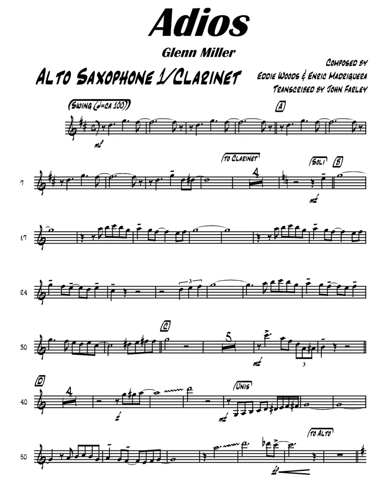 Adios score preview