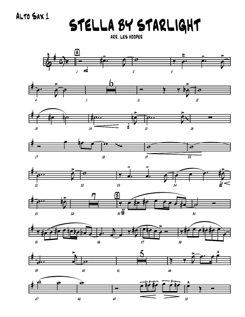Stella By Starlight score preview