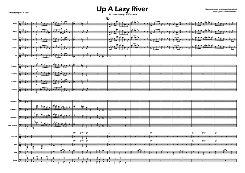 Up A Lazy River score preview