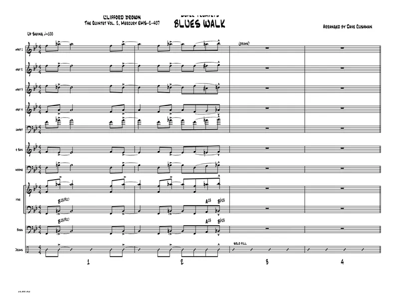 Blues Walk score preview