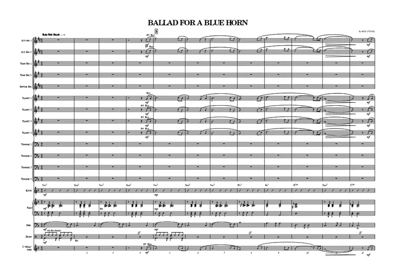Ballad For A Blue Horn score preview