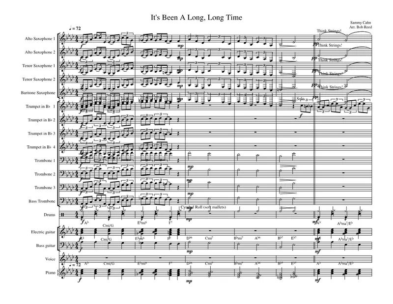 It's Been A Long Long Time score preview