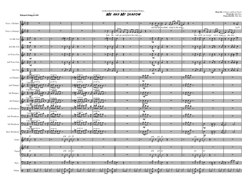 Me And My Shadow score preview