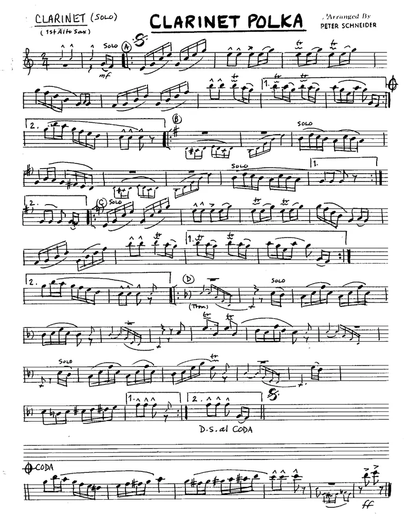 Clarinet Polka score preview