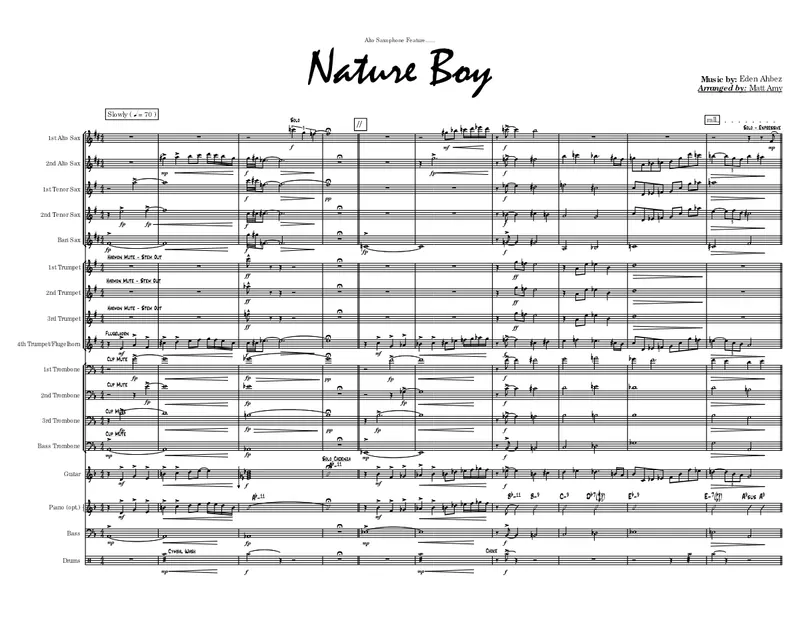 Nature Boy score preview