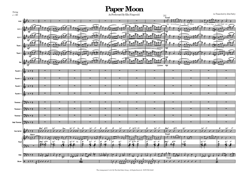 It's Only A Paper Moon score preview