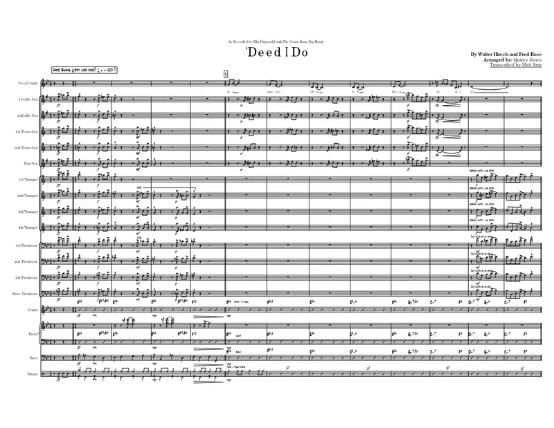 Deed I Do score preview