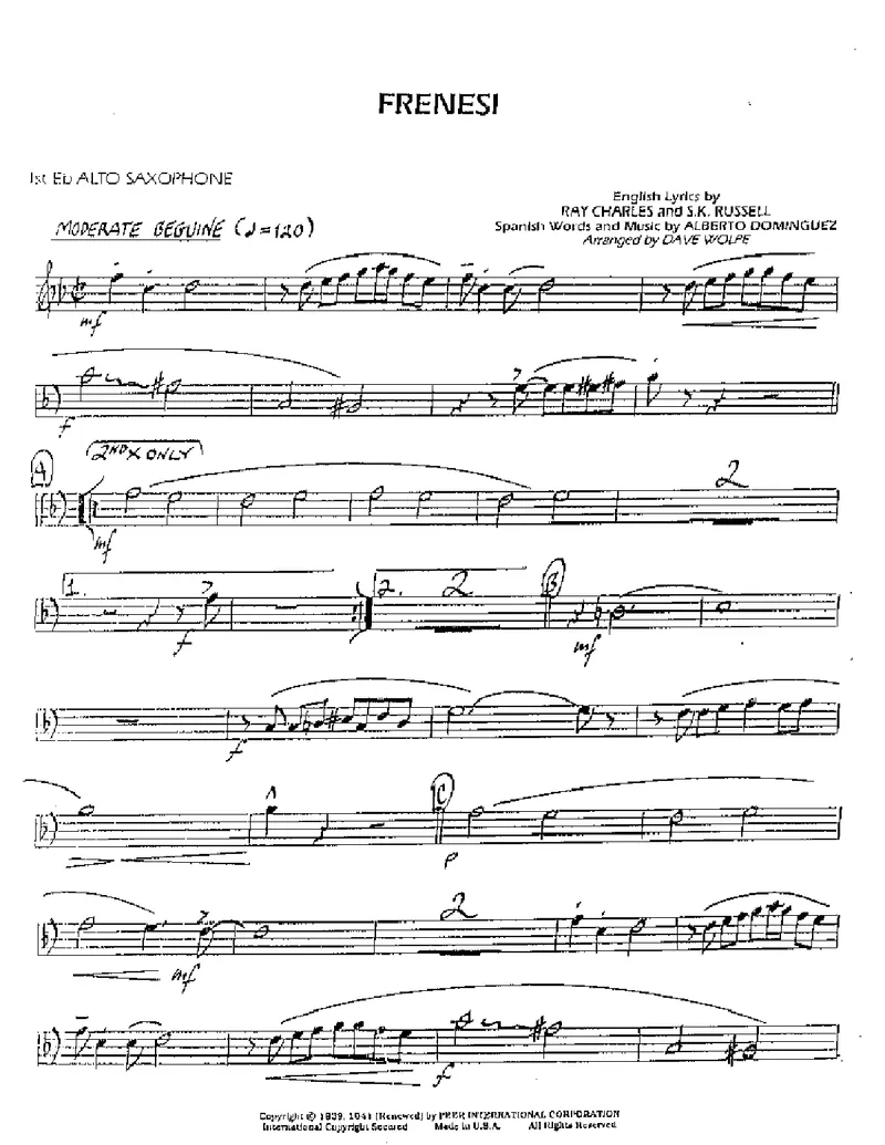 Frenesi score preview