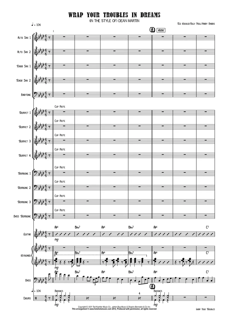 Wrap Your Troubles In Dreams score preview
