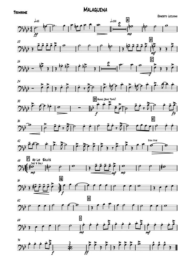 Maleguena score preview
