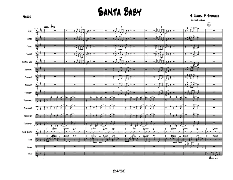 Santa Baby score preview