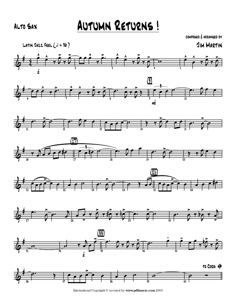 Autumn Returns score preview