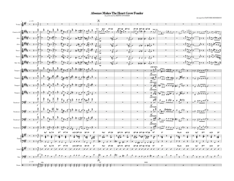Absence Makes The Heart Grow Fonder score preview