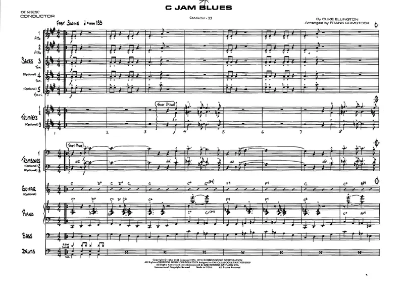 C Jam Blues score preview
